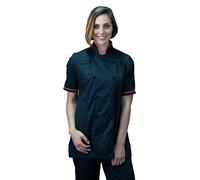Textile astorino Veste de cuisinier pour femme - Broderie gratuite - Plusieurs couleurs - Veste de chef pour restaurant et cuisine - Fabriqué en Italie - Noir - XL