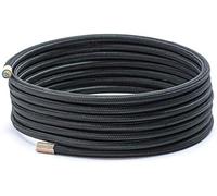 Textile Cable,10m,For Lamp/Plastic Cable,Fabric Power Cable,3 Wires,3x0.75mm²,With Earth Conductor,For Electrical Items and DIY Lamp Accessories,Black