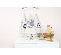 textile idea - Lot de 3 torchons en lin mélangé 46x60 cm, torchons de cuisine, Petits torchons 60% lin, 40% coton, torchon avec crochet - Chats, 3 pièces.