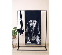 textile idea Serviette 100 % coton - Teckel à poils longs - Serviette de bain douce avec motif pour adultes et enfants - Serviette de plage et de sport - Motif chien - 67 x 150 cm