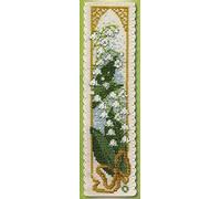 textile patrimoine Collection Kit point de croix Marque-page - Lily de la vallée