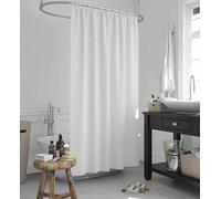 TEXTILE Rideau de douche blanc 150x220 cm extra longueur incl. qualitätsringe ! 150x220 cm ! Rideau de douche blanc dehors