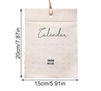 Textile Wall - 2026 Monthly Fabric Calendar | 12 Month Planner with Soft Hanging Material & Writable Sections for Home Living Room Bedroom Study Homeowners School Classroom Students Teachers Office