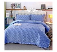 Textiles de Maison Hiver Chaud épais Velours Couvre-lit Drap Housse Matelas Ensemble draps King Queen Simple(06,150X200cm-bed Sheet)
