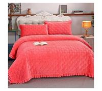Textiles de Maison Hiver Chaud épais Velours Couvre-lit Drap Housse Matelas Ensemble draps King Queen Simple(10,200cm*230cm)
