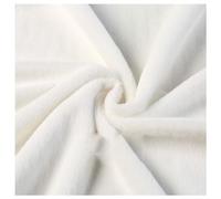 Textiles en Fausse Fourrure Douce et Duveteuse, Tissu À Texture Poilue Synthétique 5mm Matériau À Aspect de Poil Doux pour Projets DIY, Animaux en Peluche, Jouets, 50x160cm/50x50cm (Color : White, S