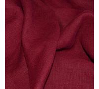 Textiles français Tissu 100% Lin lavé de France avec Un Toucher Doux - Rouge Bordeaux - Largeur env. 145 cm (par mètre linéaire)