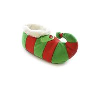 Textiles Universels Chaussons elfe de Noël - Enfant unisexe (27-28 EUR) (Vert/Rouge/Blanc)