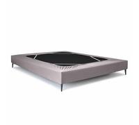 Textilhome Cache Sommier Extensible 135/140x200 cm - Housse de Protection pour Lit Double Standard - Tissu Jersey Stretch Résistant et Lavable - Rénove et Décore. Gris Clair