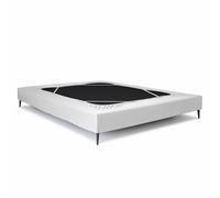 Textilhome Cache Sommier Extensible 135/140x200 cm - Housse de Protection pour Lit Double Standard - Tissu Jersey Stretch Résistant et Lavable - Rénove et Décore. Blanc