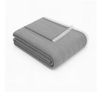 Textilhome Couverture Plaid 130x180 cm - Couvre-canapé Multifonction, Foulard jarapa Martina, Housse protectrice pour canapé et lit, Couleur Grey - Certifié Oeko-TEX
