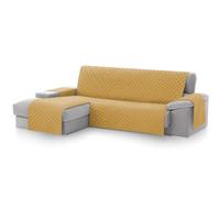 Textilhome - Housse de Canapé d’Angle Malu, Chaise Longue Gauche 240 cm, Protège-Canapé Réversible Universel avec Rembourrage, Idéal pour résistante aux Animaux, Couleur Moutarde