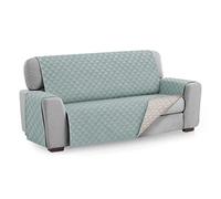 Textilhome Housse de Canapé Malu, 3 Places (160 cm), Protège-Canapé Réversible Universel avec Rembourrage, Idéal pour Animaux, Résistant aux Griffures et aux Poils, Couleur Aigue-Marine