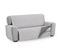 Textilhome Housse de Canapé Malu, 4 Places (200 cm), Protège-Canapé Réversible Universel avec Rembourrage, Idéal pour Animaux, Résistant aux Griffures et aux Poils, Couleur Gray Clair