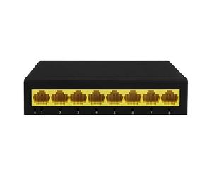 TEXTORM Switch Gigabit Ethernet 8 Ports - SW1G8 - Non manageable - 10/100/1000 Mbps - Silencieux - Plug & Play - Usage Domestique et Professionnel