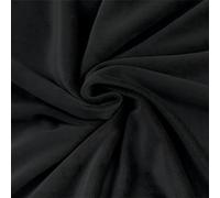 TexTrend Tissu au Mètre - Minky - Tissu en Peluche - 1 Mètre 160 x 100 cm - Tissu pour Couture - Enfants - Doux - Noir Uni