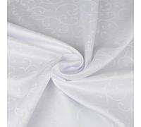 TexTrend Tissu au Mètre - Nappe de Table - Imperméable - Anti-Taches - 1 Mètre 160 x 100 cm - Tissu Couture - Ornement Blanc