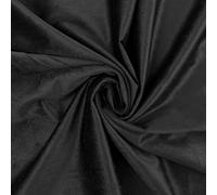 Textrend Velvet velours mètre tissu - Tissu doux et moelleux - Textiles 1x1,50m - Tissus d'ameublement et de décoration (Noir)