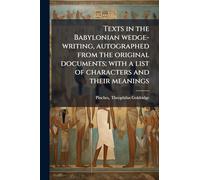 Texts in the Babylonian wedge-writing, autographed from the original documents; with a list of characters and their meanings