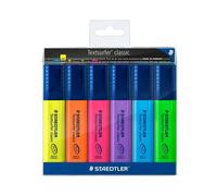 Textsurfer Surligneur Staedtler à pointe biseautée ultra douce, assorti, séchage