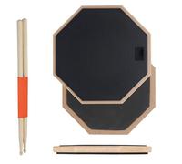 Texture 30,5 cm Ensemble de tapis d'entraînement de batterie avec 2 paires de baguettes et étui de transport Accessoires de batterie pour débutants