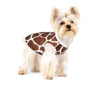 Texture Animale à imprimé Peau de Girafe,T-Shirt sans Manches en Coton pour Animaux de Compagnie, Gilet Respirant, Extensible et Doux,M