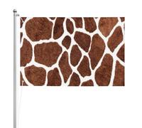 Texture animale imprimée peau de girafe,Drapeau de jardin, bannière décorative, drapeau double face, 2 x 3 pieds, pour extérieur et intérieur