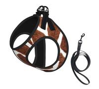 Texture Animale imprimée Peau de Girafe,Harnais pour Animaux de Compagnie, Harnais réfléchissant réglable pour Chien,L