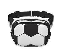 Texture de Football,Sac Banane carré Double Couche, Sac de Poitrine