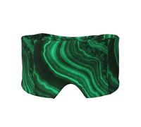 Texture de la malachite,Masque pour les yeux bloquant la lumière Cache-yeux et cache-oreilles pour le sommeil