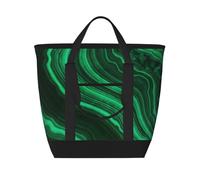 Texture de la malachite,Sacs à lunch isothermes de grande capacité pour femmes et hommes