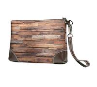 Texture de Murs et de sols en Panneaux de Bois,Sacs à Main en Cuir PU pour Femmes, Pochette à Fermeture éclair, Portefeuille, Sac à Main avec dragonne