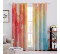 Texture Dégradé Coloré Rideaux Occultant 200L X 260Hcm Esthétique Moderne Simple Rideau Thermiques Isolants Anti Chaleur Rideau À Oeillets pour Chambre Salon 2 Panneaux