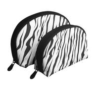 Texture du Tigre du Bengale, Trousse de Maquillage Coquille Femme Petit Porte-Monnaie Trousse de Toilette Trousse à cosmétiques 2 pièces