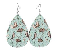 Texture légère de luxe - Convient pour un usage quotidien, une fête, un rendez-vous galant, boucles d'oreilles en cuir en forme de larme