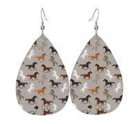 Texture légère de luxe - Convient pour un usage quotidien, une fête, un rendez-vous galant, boucles d'oreilles en cuir en forme de larme