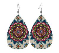 Texture légère de luxe - Convient pour un usage quotidien, une fête, un rendez-vous galant, des boucles d'oreilles uniques en cuir en forme de larme