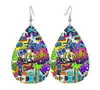 Texture légère de luxe - Convient pour un usage quotidien, une fête, un rendez-vous galant, motif coloré imprimé en forme de larme