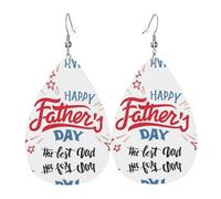 Texture légère de luxe - Convient pour un usage quotidien, une fête, un rendez-vous galant, une fête des pères, papa, boucles d'oreilles en cuir imprimé en forme de larme