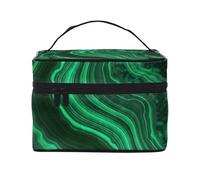 Texture Malachite, Trousse de Maquillage Trousse à cosmétiques Trousse de Toilette de Voyage Portable Trousse à Crayons