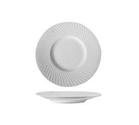 Texture rock nordique, personnalité délicate, assiette à steak en céramique de style occidental - 33 cm - Blanc givré