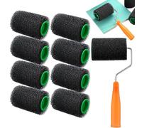 Textured Paint Roller, Wall Rolling Brush, Anti-Slip Painting Roll, Multifonction Texture Roller for Kitchen, Bathroom, Truck Coating Applications with Grip, Pp, Foam, Metal