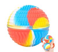Textured Sensory Squeezing Balls, Rebound Silicone Stress Ball, 2.2x2.2x2.2 inches Pinch Toy, Reusable Pressure Reliever, Colorful Hand Design, Fun Fidget Accessories for Kids & Boys