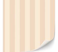 TexturKontor Artdeco Lot de 3 feuilles de papier peint autocollant pour maison de poupée Échelle 1:12 Papier peint moderne Motif rayures crème