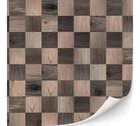 TexturKontor Lot de 3 feuilles de revêtement de sol autocollant pour maison de poupée Échelle 1:12 (motif damier en bois 1)