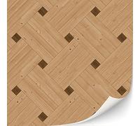 TexturKontor Lot de 3 feuilles de revêtement de sol autocollant pour maison de poupée Échelle 1:12 (motif parquet 1 incliné)
