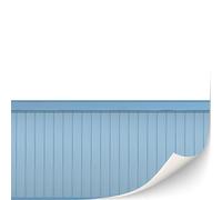 TexturKontor Lot de 3 feuilles de revêtement mural autocollant pour maison de poupée - Échelle 1:12 (mur à panneaux de bois (bleu clair)