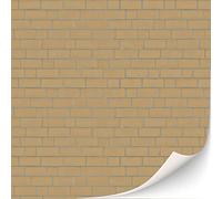 TexturKontor Lot de 3 feuilles de revêtement mural autocollant pour maison de poupée Échelle 1:12 (ocre) 0003