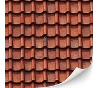 TexturKontor Lot de 3 feuilles de tuiles de toit autocollantes et bardeaux pour maisons de poupées échelle 1:12 (carreaux de toit argile 1)