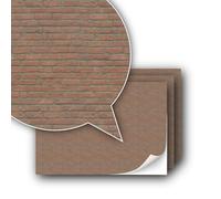 TexturKontor Lot de 3 films décoratifs autocollants pour modélisme - Echelle 1/87 H0 (échelle 3,5 mm) (Briques d'argile)